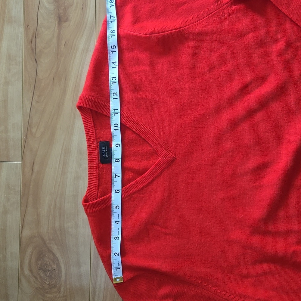 J.Crew Men's Merino Wool Sweater in Tomato Red MEDIUM - Picture 8 of 11